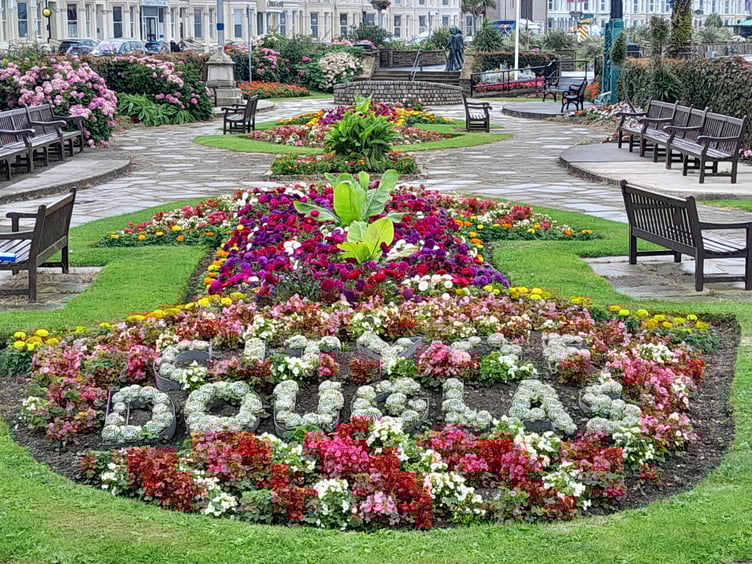 The City of Douglas floral display on Loch Promenade. It is one of nine areas in the capital awarded Green Flag status