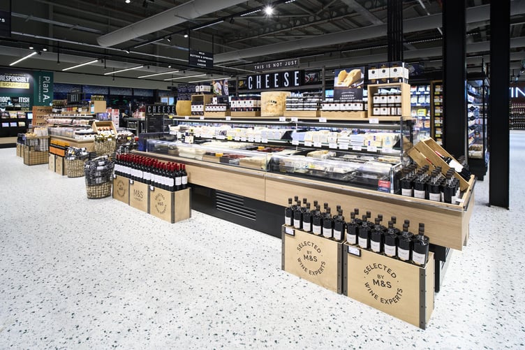 The cheese section of M&S in Cheshunt which will how the revamped Douglas store will look
