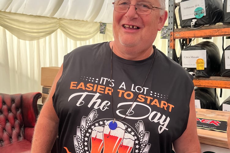 Jon Bussey, donning a fantastic beer shirt, said the event is 'extremely important' to the Isle of Man