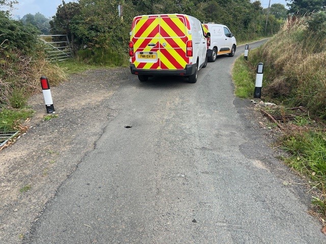 An emergency road closure has been put in place on Jacks Lane in Maughold following the sudden appearance of a sinkhole