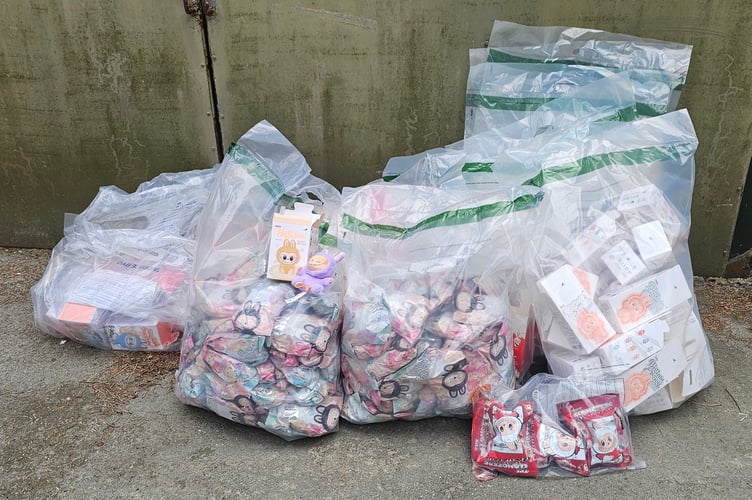 More than 200 fake Labubu dolls have been seized from two shops in Douglas