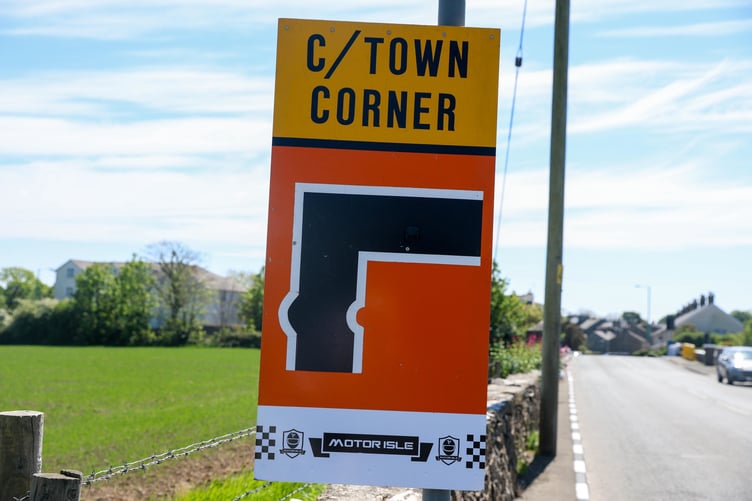 The Southern 100 Castletown Corner sign