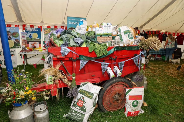 Trailer of Manx produce on display at the Southern Agricultural Show