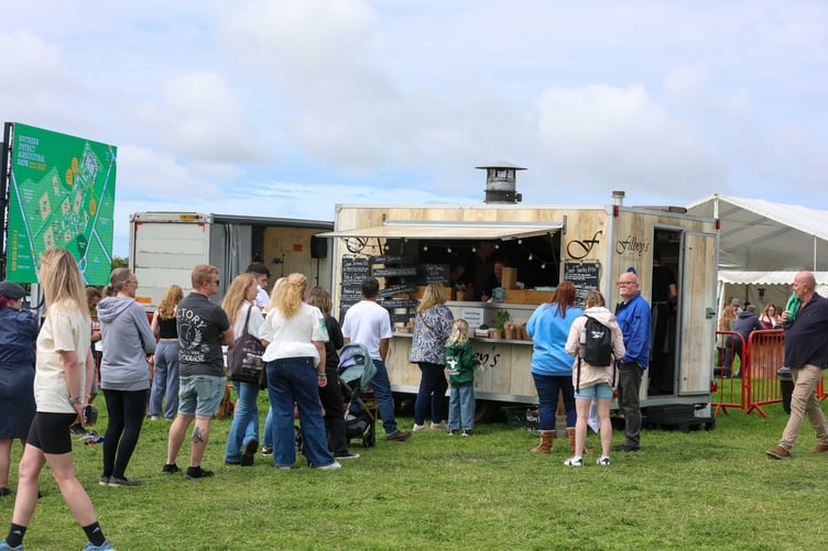 Long queues for some fish and chips!