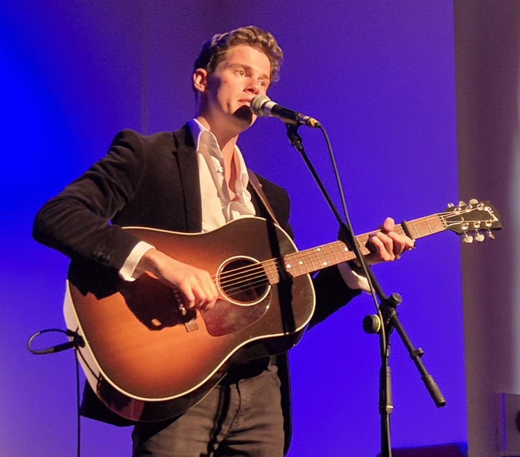 Joe Martin performing at Laxey Institute