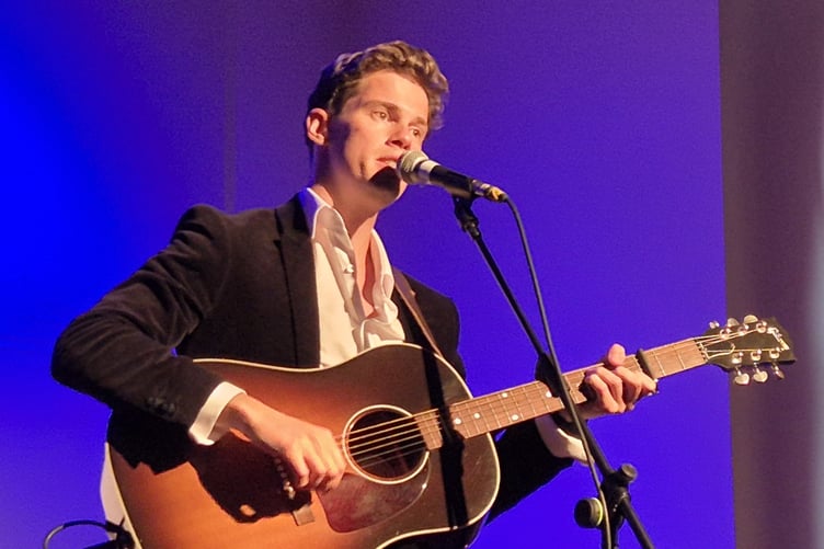 Joe Martin performing at Laxey Institute