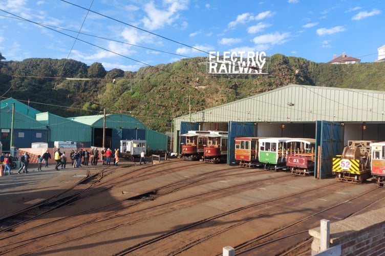 Derby Castle MER sheds on display for a photographic evening and shunting of rolling stock (Photo - Joshua Haworth)