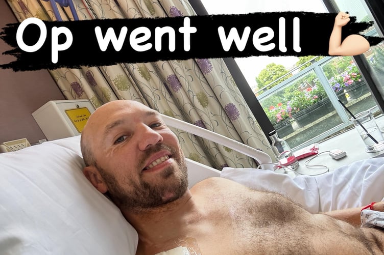 Peter Hickman posted this photo on social media following his surgery on Friday