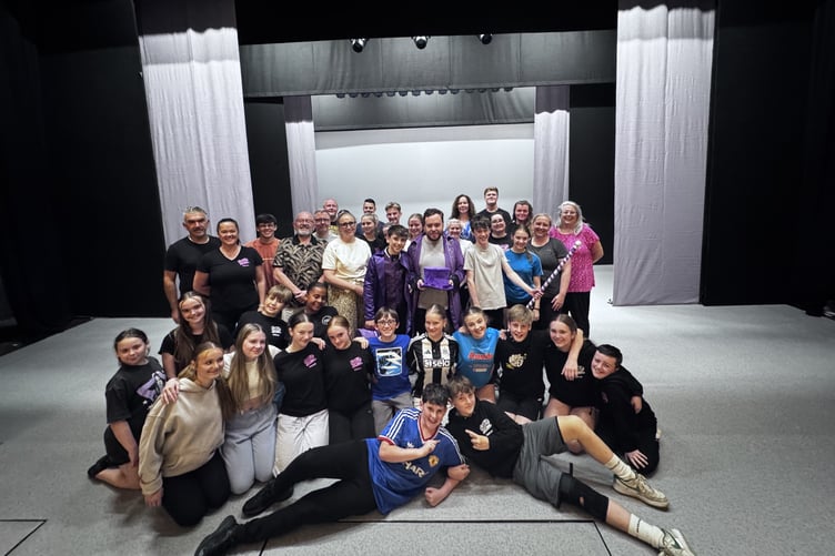 The cast of Taylorian Productions' 'Charlie and the Chocolate Factory'
