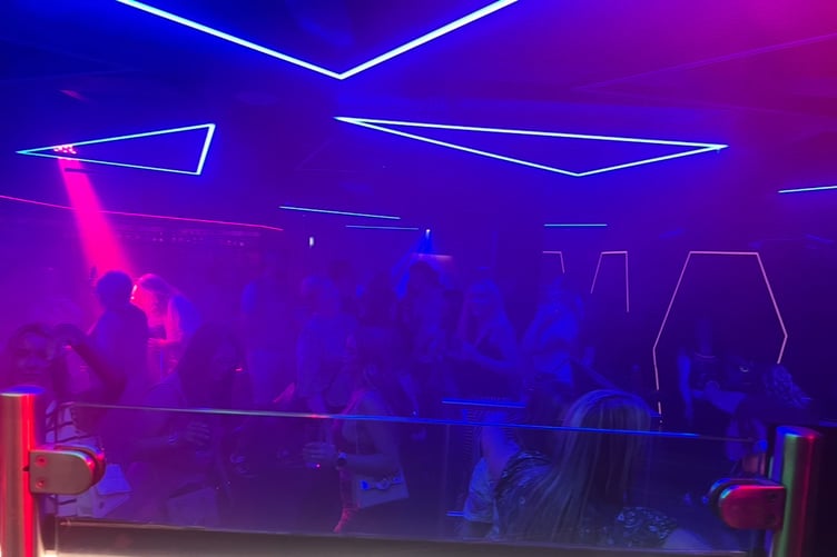 Inside the Venue nightclub in Douglas in the early 2000s