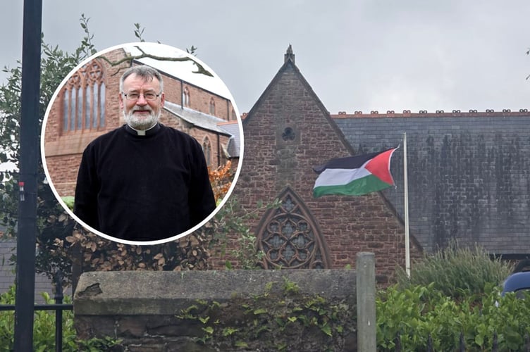 The Very Revd Nigel Godfrey, Dean of the Cathedral Isle of Man, has received anonymous hate messages after raising the Palestinian flag outside the building on Derby Road