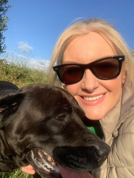 Gem the dog with Shirley