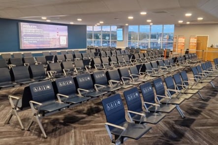 The new seating area in the Isle of Man Airport departure lounge
