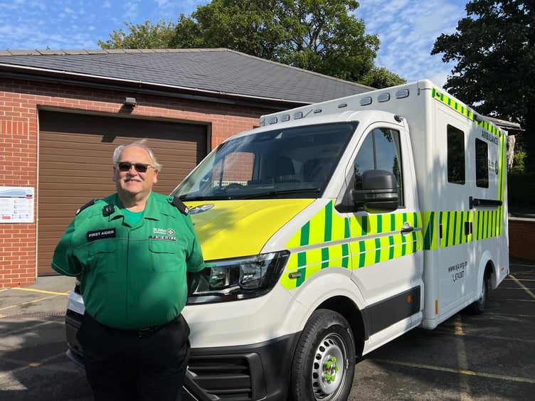 Current St John's Ambulance night commander John Gill with the new vehicle