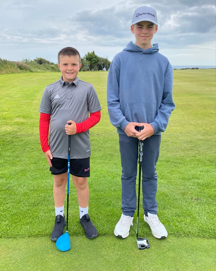 Isle of Man junior golfers Adam McDowell (left) and Rocco Spencer