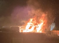 Watch as emergency services respond to large fire in Ramsey car park