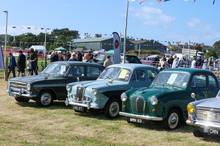 A display of classic cars