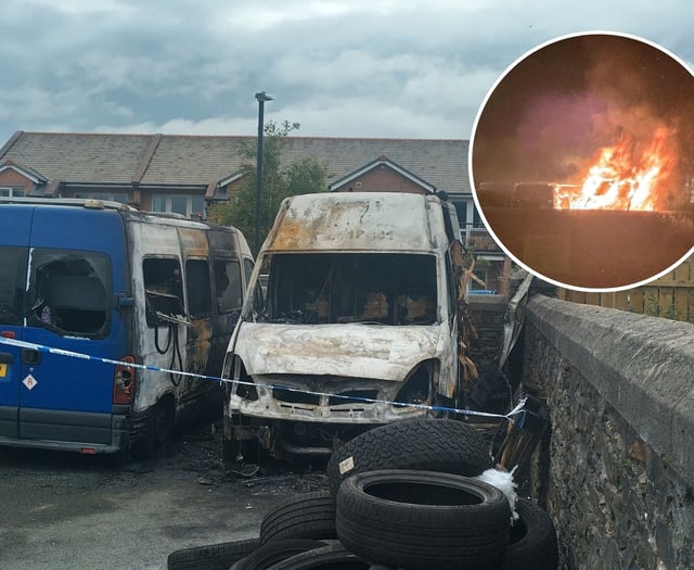 Firm's praise for emergency services as vehicles gutted in fire
