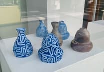 Student artwork on display in city centre arcade