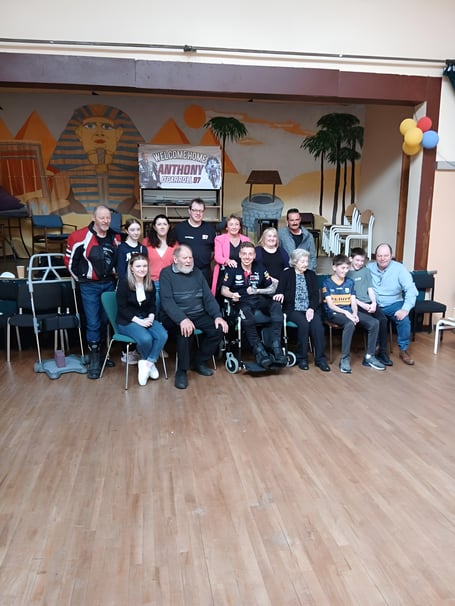 Anthony O'Carroll welcomed home in County Kerry by family and friends 