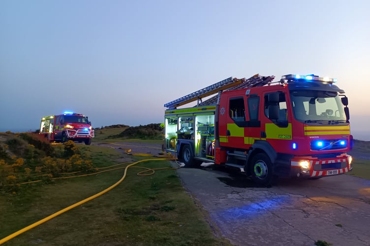 Fire crews attended grass fires at Meayll Hill near Cregneash and Port Soderick