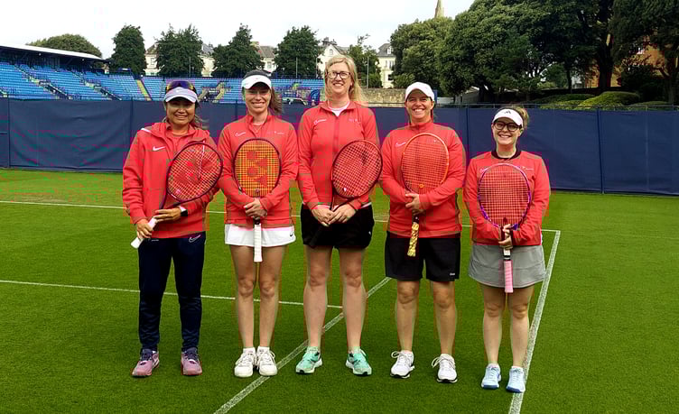 The Isle of Man team that competed in the Over-35s County Cup recently: (left to right) Kathy Yamazaki. Elena Snidal, Kirree Ronan, Karen Faragher, Clare Borland