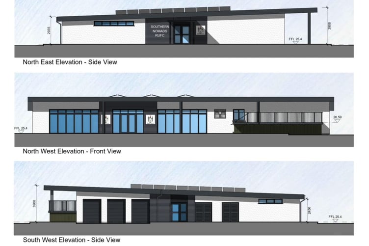 Artist's impression of the proposed clubhouse in Port Erin
