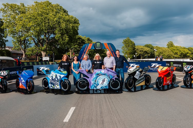 Photo (left to right): Sheila Dean (Mannin Cancers), Sarah Maltby MHK, Lady Lorimer (Patron of Mannin Cancers), Julie Stokes (Chair of Mannin Cancers), Lieutenant Governor Sir John Lorimer (Patron of Mannin Cancers) and Ciaran Doherty (Managing director from lead partner Tevir Group)