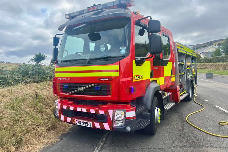Crews from Laxey and Ramsey stations responded to a single vehicle road traffic collision in the Dhoon area on Tuesday afternoon