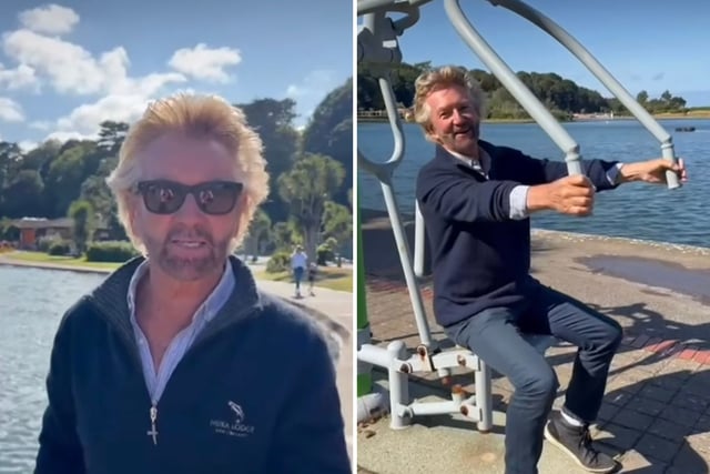 Noel Edmonds heaps praise on island as he visits beauty spots 