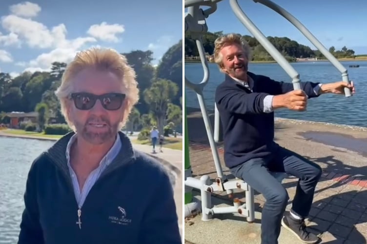 Noel Edmonds described Mooragh Park as 'beautiful' in an Instagram video to his 77.2k followers