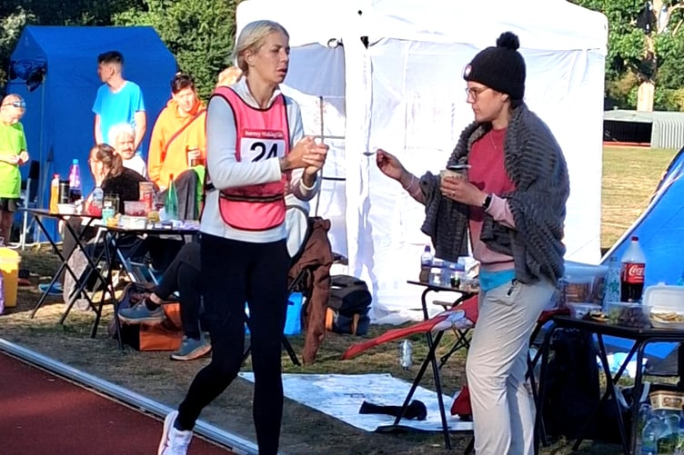 Sophie Watterson-Jones on her way to completing 85 miles (equivalent to the Parish Walk distance) to raise money for Victim Support (Photo: Robbie Callister)