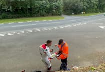 Rider praises island after being served tea and biscuits from Lieutenant Governor