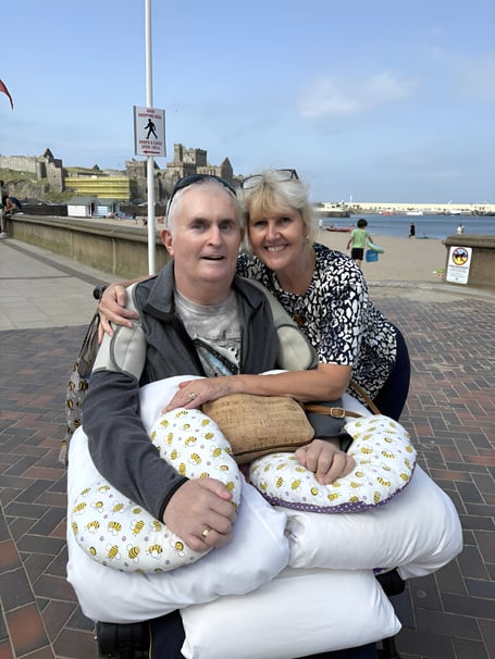 Steve Hobbs with wife Jan in Peel