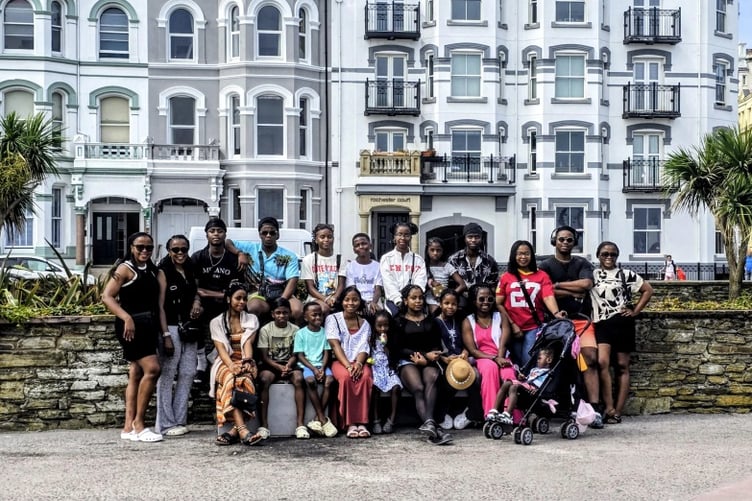 The ‘Umu-Love' family from Nigeria on Douglas promenade