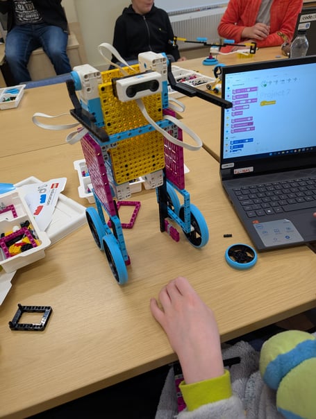 A robot created by one of the Code Club's younger students