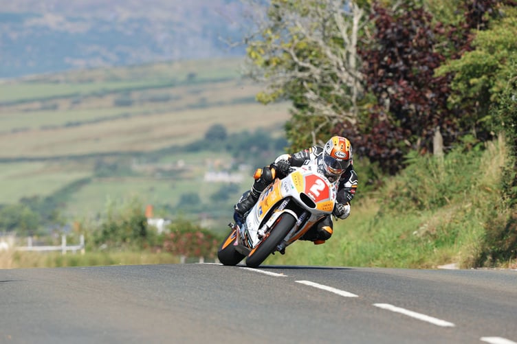 Jamie Williams on his way to victory in Monday's Junior Manx Grand Prix (Photo: Callum Staley)
