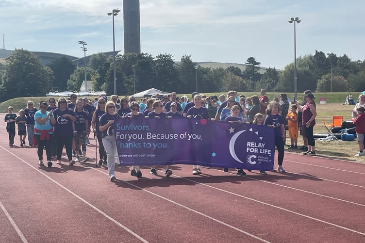 Survivors cheered on during the last lap of Relay for Life 2025
