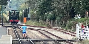 Shocking moment as kids play chicken with approaching steam train