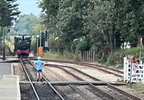 Shocking moment as kids play chicken with approaching steam train