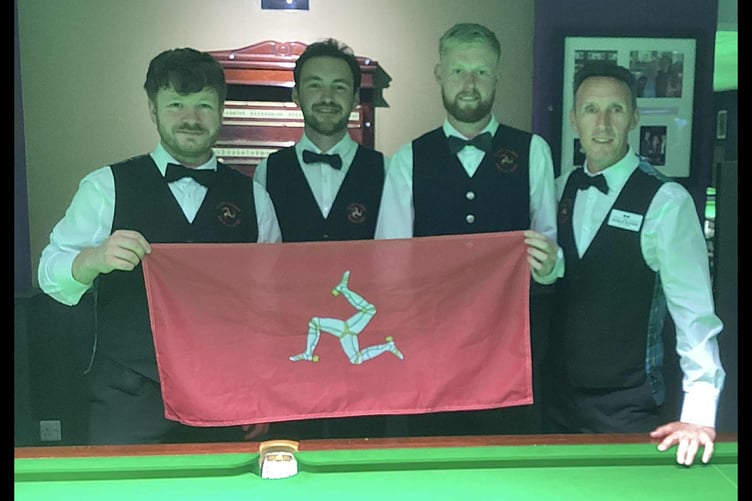 The Isle of Man snooker team (left to right) Dollin Mercer, Darryl Hill, Brandon Forrester and Peter Kirkham