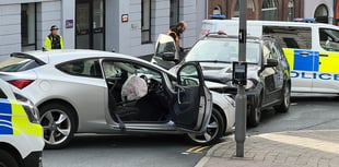 Police diverted traffic following city centre crash