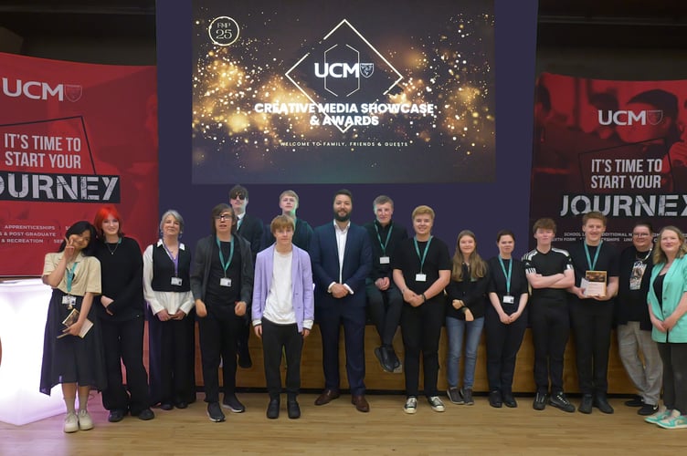 Creative media students at the UCM's showcase and awards night 