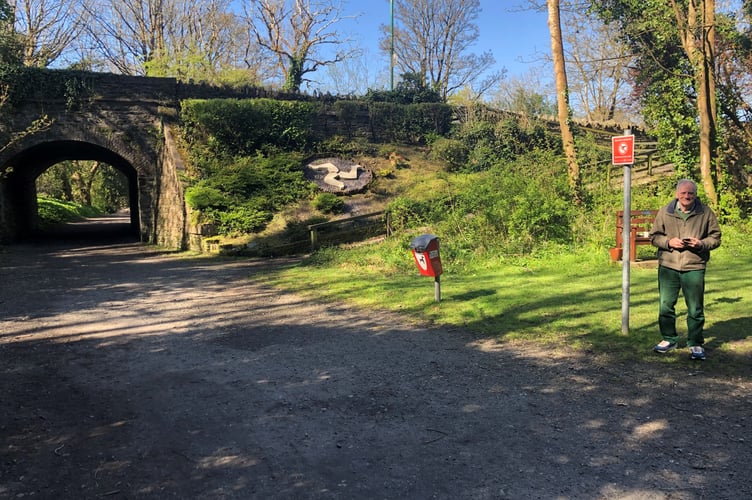 Leslie, now aged 88, returns to the site of Union Mills station