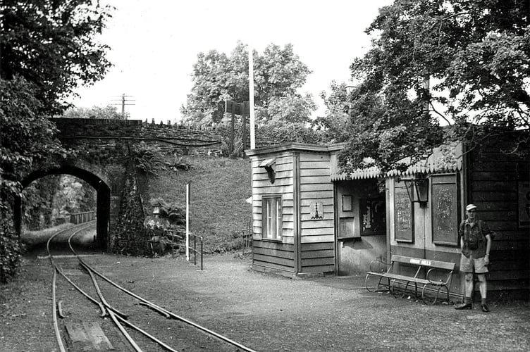Leslie, then aged 18, pictured at Union Mills station in 1955