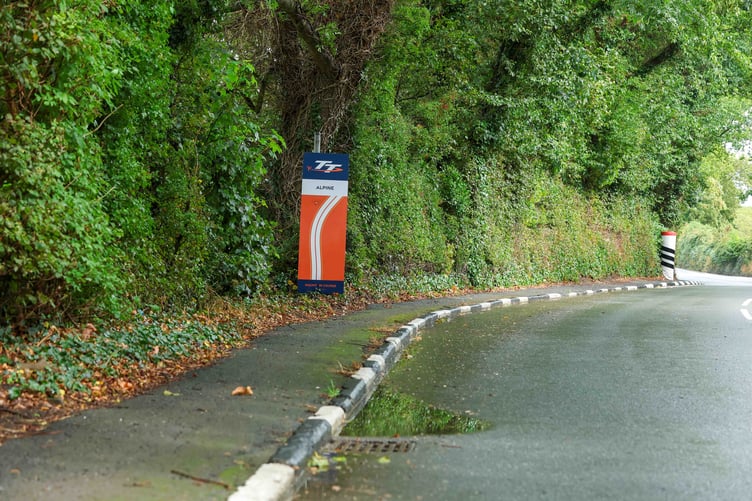 A soggy-looking TT course at Alpine Corner