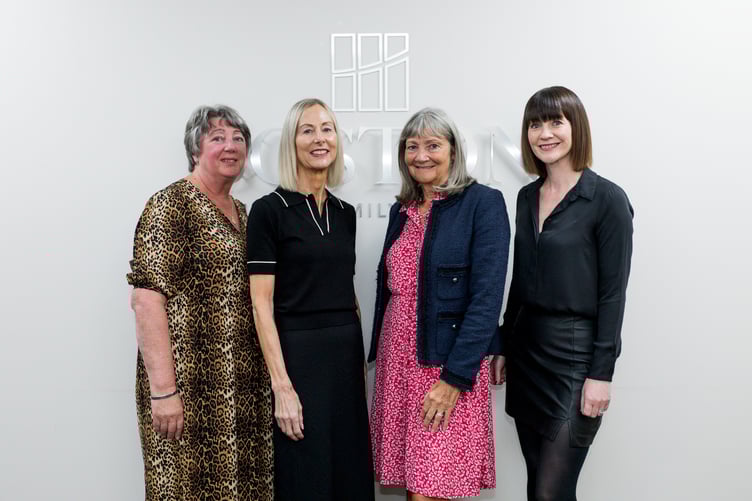 Janet Griffiths, Hazel Purvis, Anne Couper Woods, Helen Hall who have all recently celebrated 20 years working at Boston