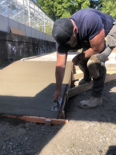 A prisoner working on the project at Douglas Rugby Club