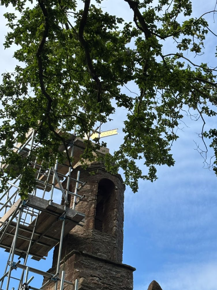 New Weathervane at Ballaugh Old Church