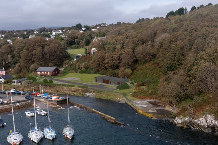 The proposed pumping station at Laxey harbour